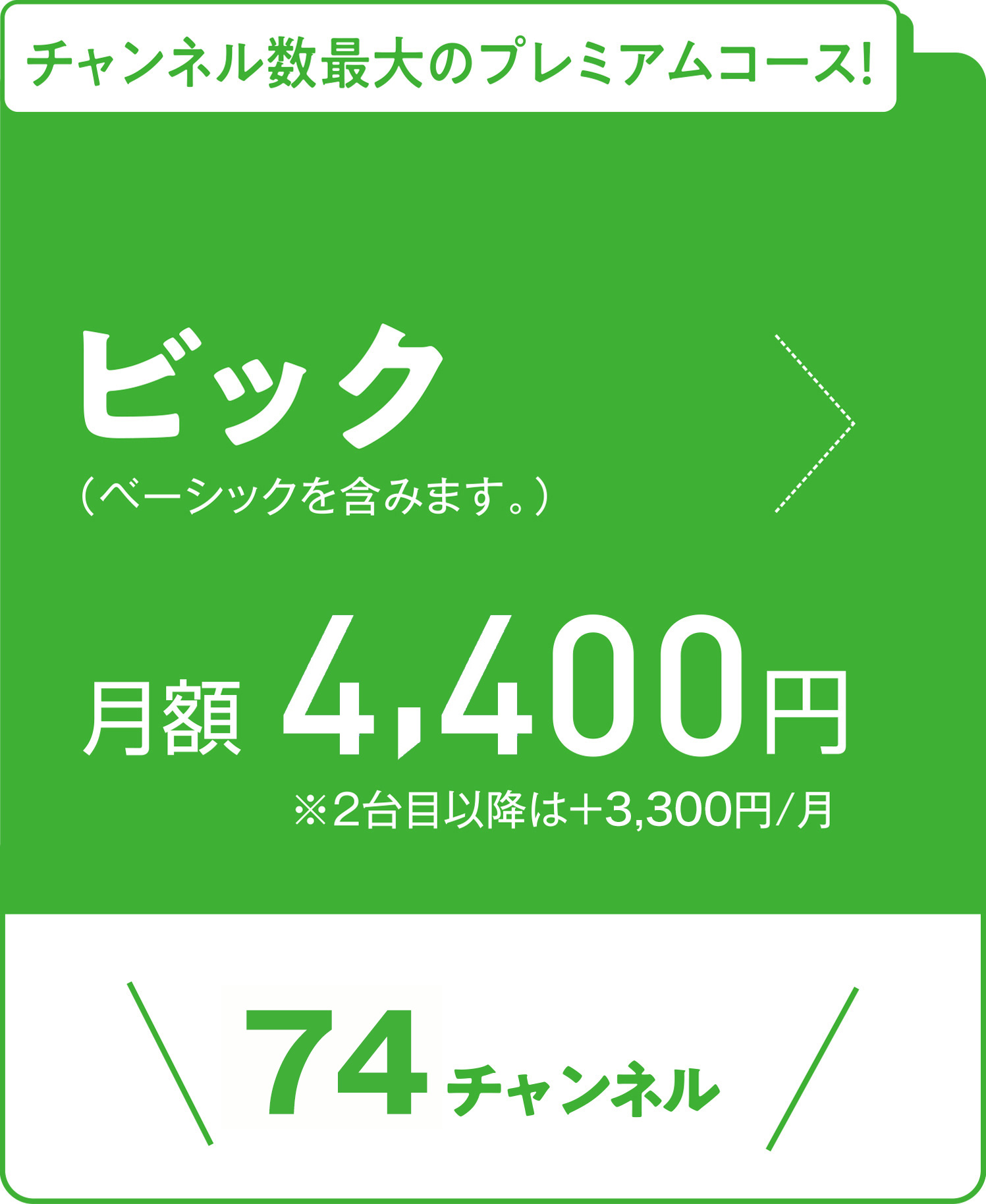 多チャンネルパックビック