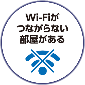 Wi-Fiがつながらない部屋がある