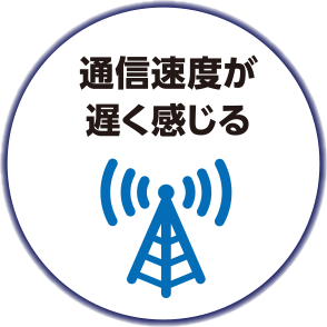 通信速度が遅く感じる